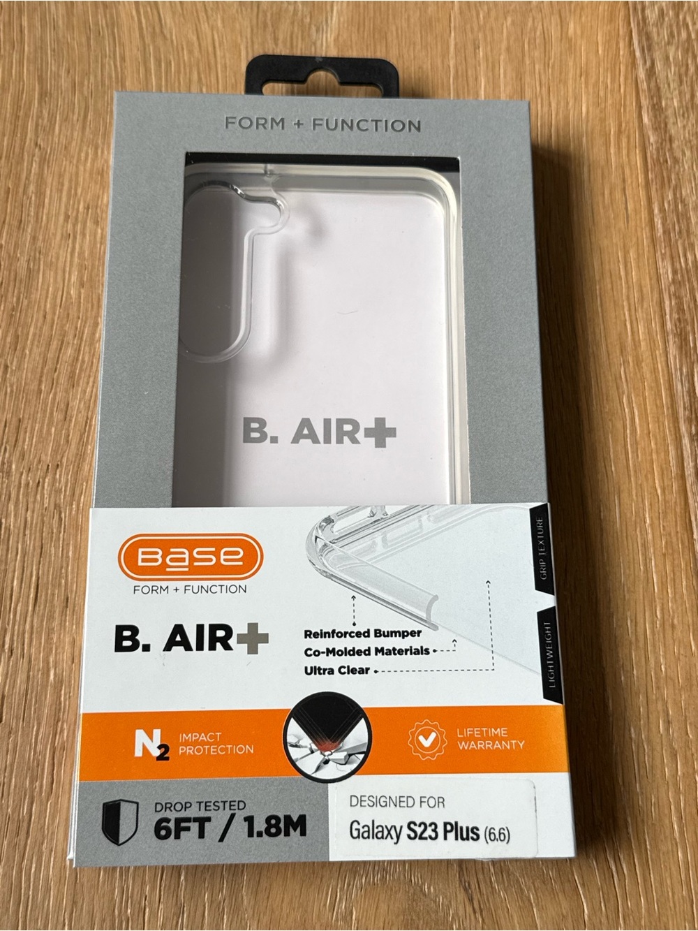 New Base B. Air+ Clear Phone Case for Galaxy S23 Plus 6.6” Clear Case